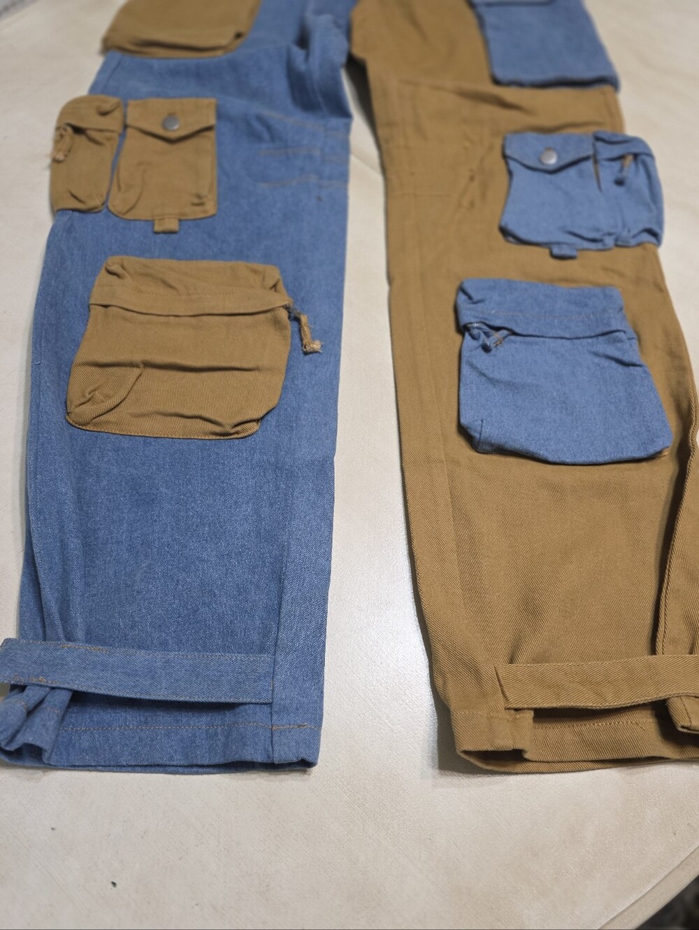 Ms. Bling Miami | Colorblock Utility Cargo Pants. Size S. - Picture 8 of 16